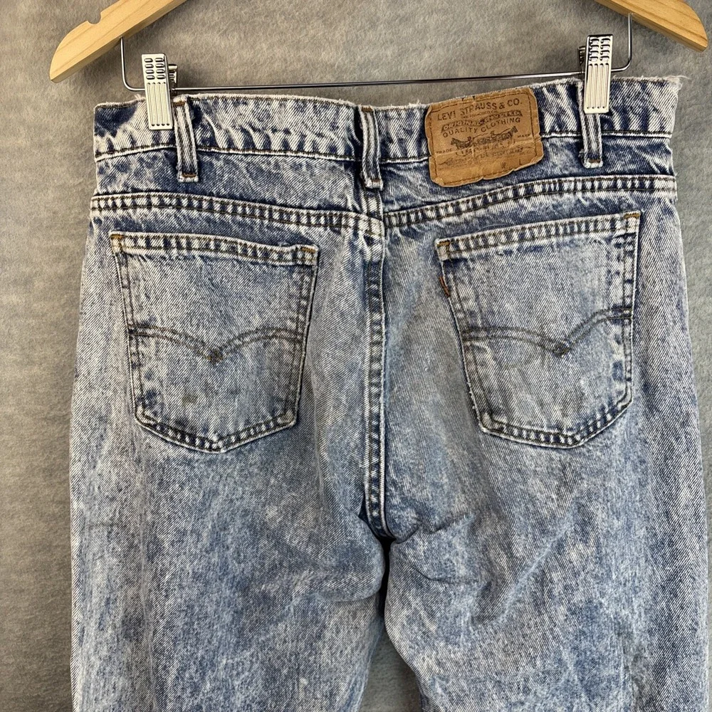 Vintage Acid Wash Levi's Jeans Mens 32x32 Baggy Straight Distressed Stained Read